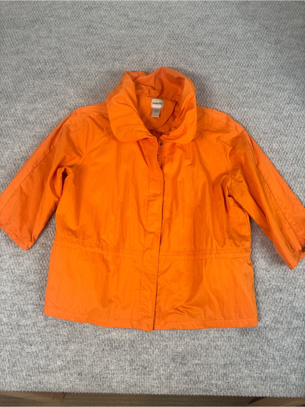 Chicos Lightweight Jacket Orange Sz 2